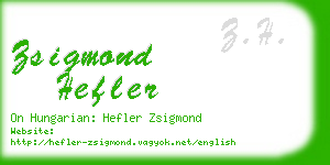 zsigmond hefler business card